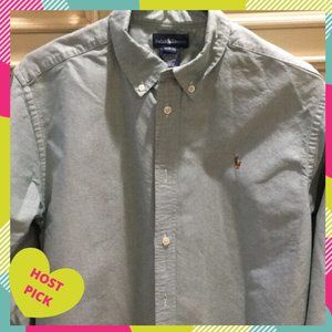 Polo Ralph Lauren Sage Green Button Down Shirt EUC